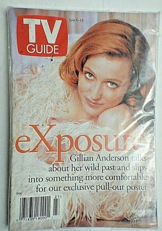 Tv Guide July 6 - 12,  1996 " X - Files,  Gillian Anderson,  Exposure " -