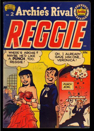 Archie’s Rival Reggie 2 Pre - Code Golden Age Teen Comic 1950 Fn -