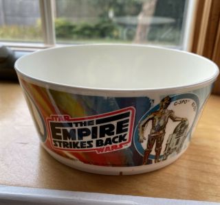 1980 Star Wars Empire Strikes Back Bowl Deka Plastic Boba Fett Luke Yoda Han Vtg