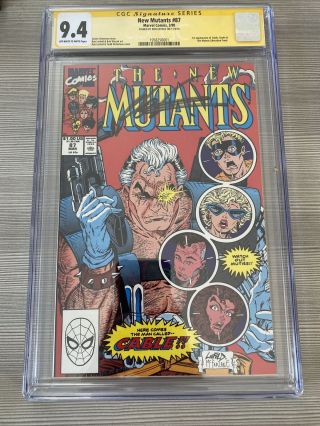 Mutants 87 Signed By Rob Liefeld Cgc 9.  4 First Appearance Cable