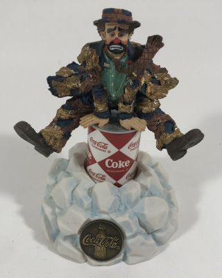 Emmett Kelly Hobo Clown Coca - Cola Limited Edition 1867 6.  5 " Tall " Sip And Zip "