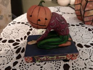 Jim Shore Heartwood Creek Enesco Halloween Peek A Boo Figurine Retired
