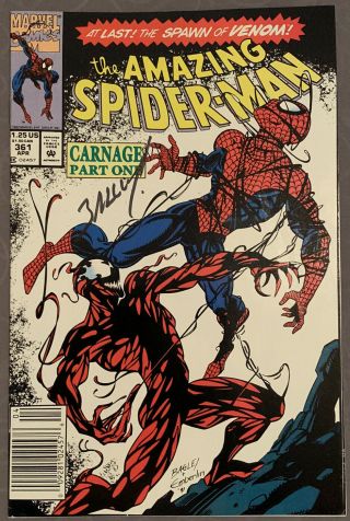 Spider - Man 361 362 363 1st Prints Carnage Bagley Signed 2