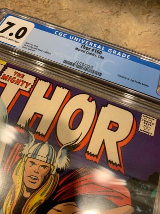 Thor 160 CGC 7.  0 - - 1969 - - Galactus vs Ego Battle begins 2