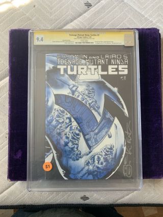 Tmnt 2 Cgc 9.  4 2nd Print 1/85 Mirage Signed & Sketch Kevin Eastman Rare 1985