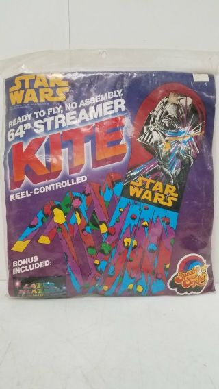 Vintage 1984 Star Wars Darth Vader Luke Skywalker Kite Spectra Star Iob
