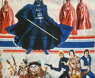Vintage 1983 Star Wars Return Of The Jedi Twin Flat & Fitted Bed Sheet