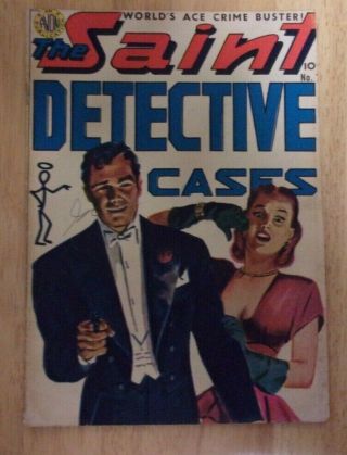 Saint Detective Cases 7 Solid Vg/fn 1949 Avon Painted Cover,  Good Girl Art