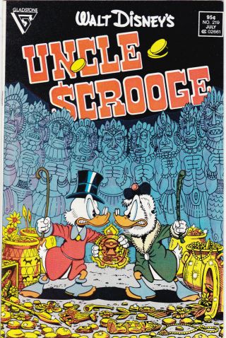 Uncle Scrooge 219 1987 Gladstone Don Rosa 1 Scarce " Brown Cane " Variant Vf,