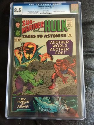 Tales To Astonish 73 Cgc Vf,  8.  5; White Pg ; Kirby Hulk Cover
