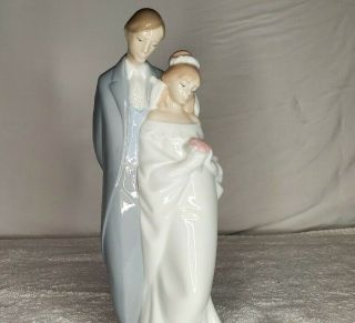Nao By Lladro 1437 Love Always Wedding Bride And Groom Porcelain Figurine