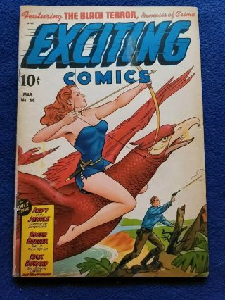 Exciting Comics 66 Black Terror/judy Gd/vg Cond.  Schomburg - C,  Better (1948)