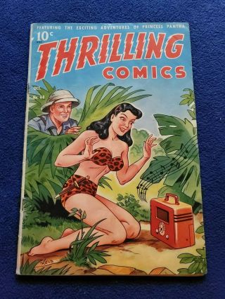 Thrilling Comics 68 Princess Pantha Vg,  Cond.  Schomburg - C,  Frazetta - A (1948)