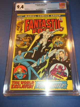 Fantastic Four 123 Bronze Age Silver Surfer Galactus Cgc 9.  4 Nm Beauty Wow