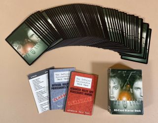 Vintage The X Files Collectible Card Game 60 Card Starter Deck X - Files W/ Papers