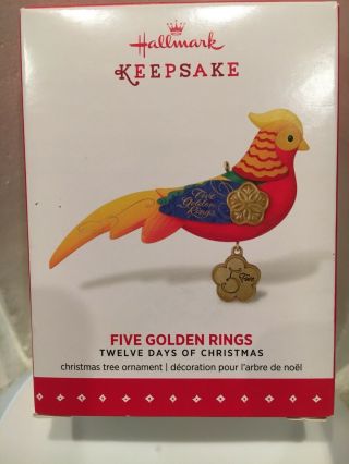 Hallmark Keepsake Ornament Five Golden Rings Twelve Days Of Christmas Collect