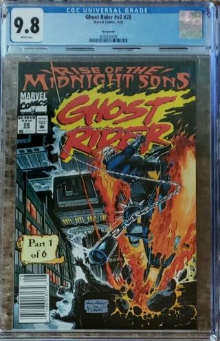 Ghost Rider Vol.  2 28 Cgc 9.  8 (marvel 8/92) 1st App Midnight Sons & Lilith