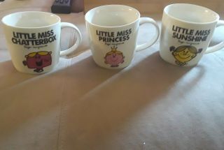 Little Miss Sunshine Princess Chatterbox Roger Hargreaves Chorion Cup Mugs Set
