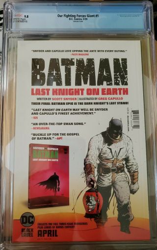 OUR FIGHTING FORCES 1 NM CGC 9.  8 GIANT.  HTF WALMART 2