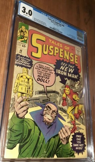Cgc 3.  0 Tales Of Suspense 48 First Appearance Iron Man Armor And Mister Doll