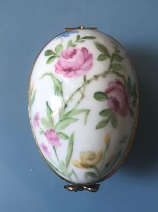 Limoges Trinket Box Peint Main Egg Shape ‘musse Des Arts Decoratifs,  Paris’