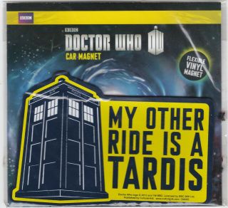 Doctor Who Car Magnet " My Other Ride Is A Tardis " - Flexible Vinyl -