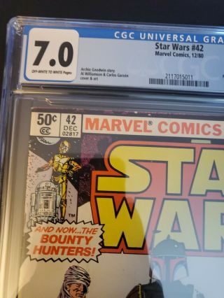 Star Wars 42 CGC 7.  0 White Pages 3