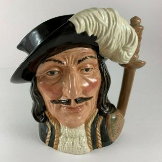 Large 7.  5 " Royal Doulton 3 Musketeer Athos Character Toby Jug Pitcher 1955 D6452