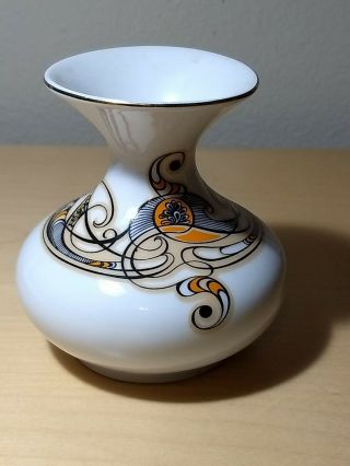 Vintagee Hollohaza Hungary 1831 Porcelain Vase - 4 "