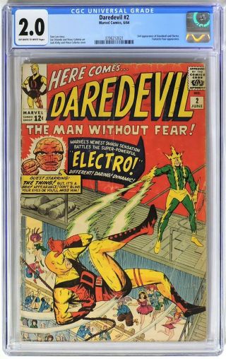 E103.  Daredevil 2 Marvel Cgc 2.  0 Gd (1964) 2nd App.  Of Daredevil & Electro