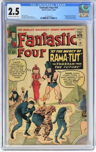 E121.  Fantastic Four 19 Marvel Cgc 2.  5 Gd,  (1963) 1st App.  Of Rama - Tut (kang)