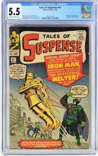 E262.  Tales Of Suspense 47 By Marvel Cgc 5.  5 Fn - (1963) 1st App.  Of The Melter