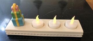 Retired Nora Fleming G5 3 Tealight Candleholder Plus Present Mini