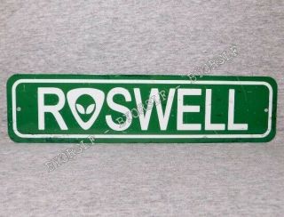 Metal Sign Roswell Mexico Ufo Incident Flying Saucer Crash Alien Spacecraft