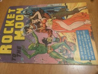 Rocket To The Moon Avon One - Shot Classic Sci - Fi Cover Golden Age Comic