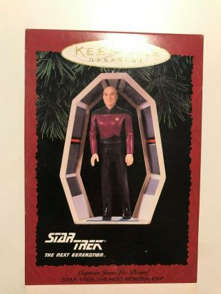 Hallmark Keepsake Ornaments Captain Jean - Luc Picard From Star Trek/tng 1995 Nib