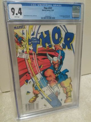 Thor 337 (nov 1983,  Marvel),  Cgc 9.  4.  Newstand Edition And First Beta Ray Bill