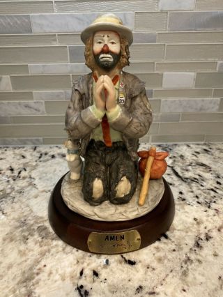Flambro Emmett Kelly Jr Amen Praying Clown 2082/12000 Limited Edition Figurine
