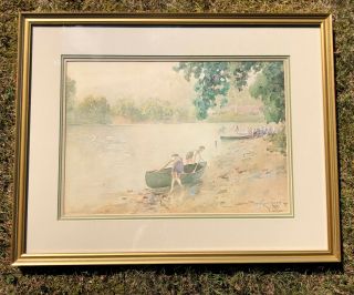Framed Paul Sawyier " The Holiday " Print - Signed & Numbered 465/2200 Authentic