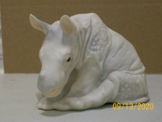 Cybis Porcelain Rhino Figurine Exc Cond