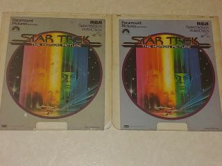 Star Trek The Motion Picture Part 1 & 2 Rca Selectavision Videodiscs Ced