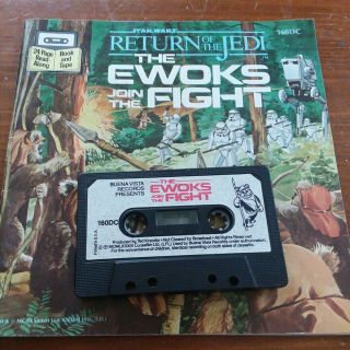 Star Wars Return Of The Jedi Ewoks Join The Fight Story Book & Cassette Tape 160