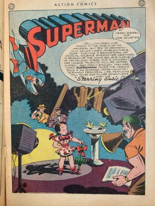 ACTION COMICS 98 SUPERMAN 1946 GREAT COVER TEAR AT BOTTOM 3