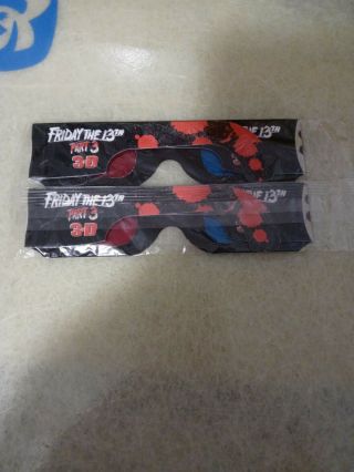 Friday The 13th Part 3.  3d Glasses Never Opened Glasses Only No Dvd