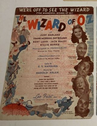 Vintage 1939 Leo Fiest Sheet Music " We 