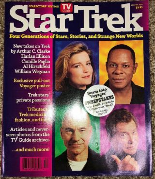 Collectors Edition Tv Guide Star Trek Spring 1995 Voyager Poster