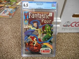 Fantastic Four 65 Cgc 6.  5 Marvel 1967 1st Appearance Of Ronan The Accuser White