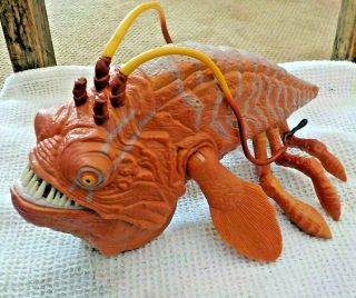 1998 Star Wars Opee Sea Creature Orange Monster Naboo Fish 9 Inch Long