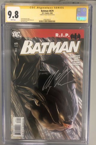 Batman 679 Cgc Ss 9.  8 Signed Alex Ross R.  I.  P Story Line Epic Classic Ross Cover