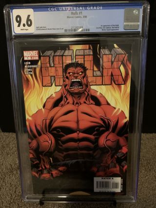 Hulk 1 Cgc 9.  6 (mar 2008,  Marvel) First Appearance Of Red Hulk